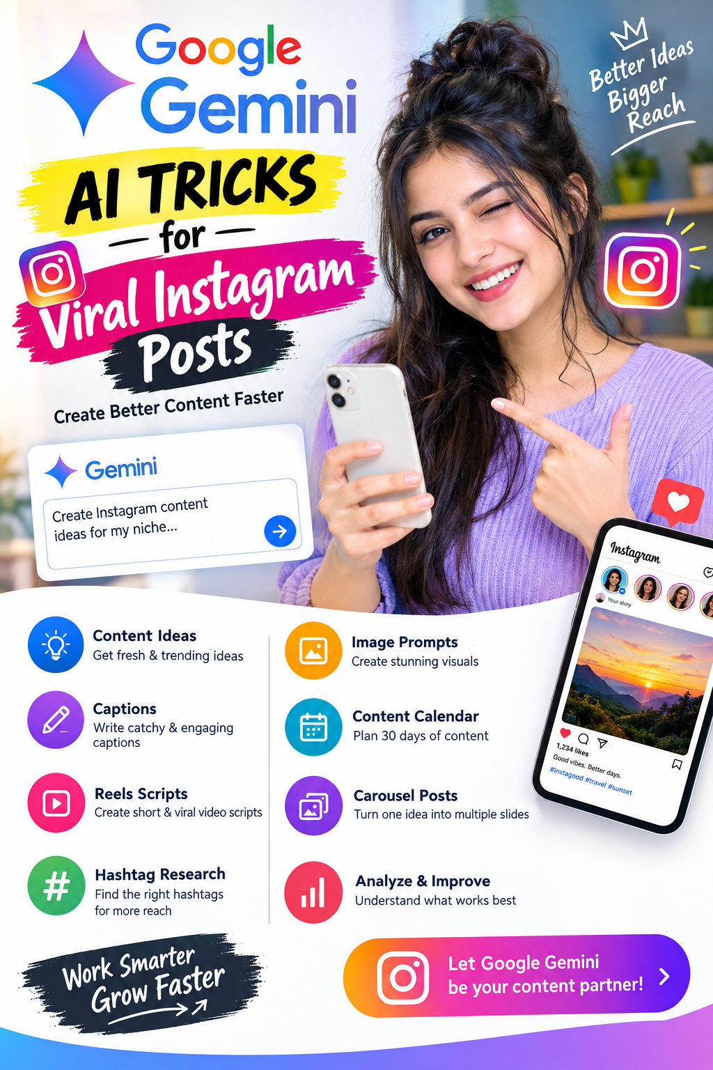 Google Gemini AI Tricks for Viral Instagram Posts